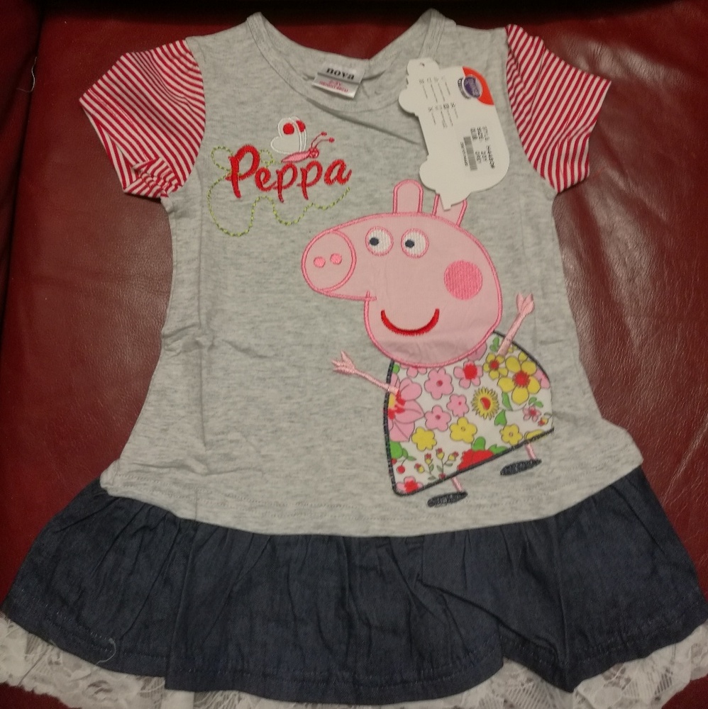 peppa pig baby girl princess summer party dress